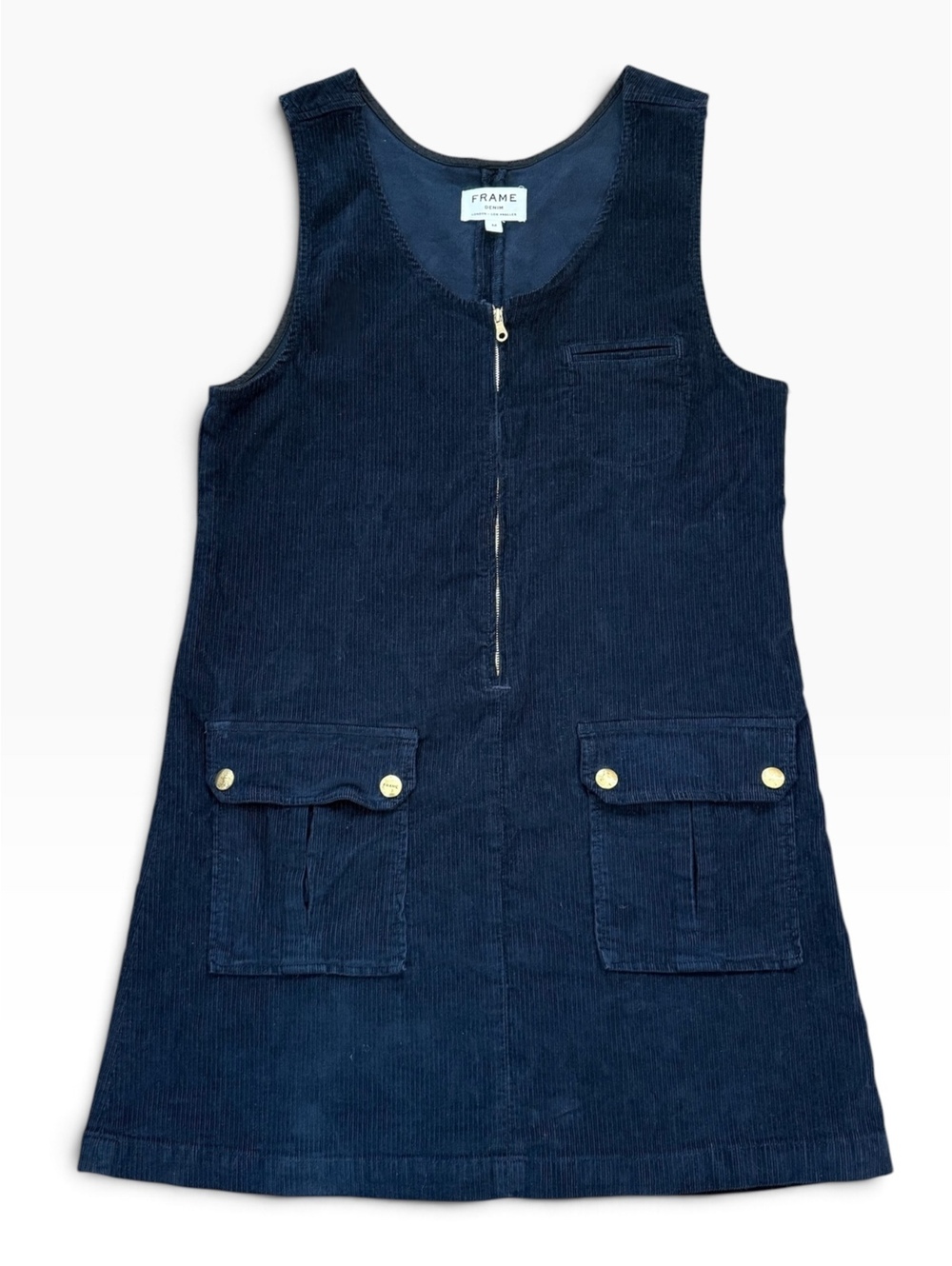FRAME Denim Navy Blue Le Cord Jumper Dress Size Medium